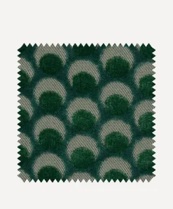 Liberty Interiors Furnishing Fabrics^Fabric Swatch - Ottoman Spot Cut Velvet in Scarab