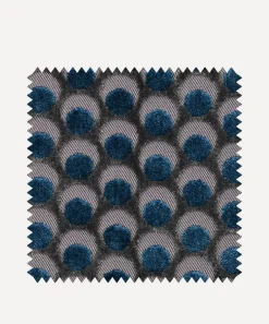 Liberty Interiors Furnishing Fabrics^Fabric Swatch - Ottoman Spot Cut Velvet in Lapis