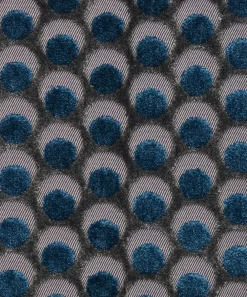 Liberty Interiors Furnishing Fabrics^Fabric Swatch - Ottoman Spot Cut Velvet in Lapis