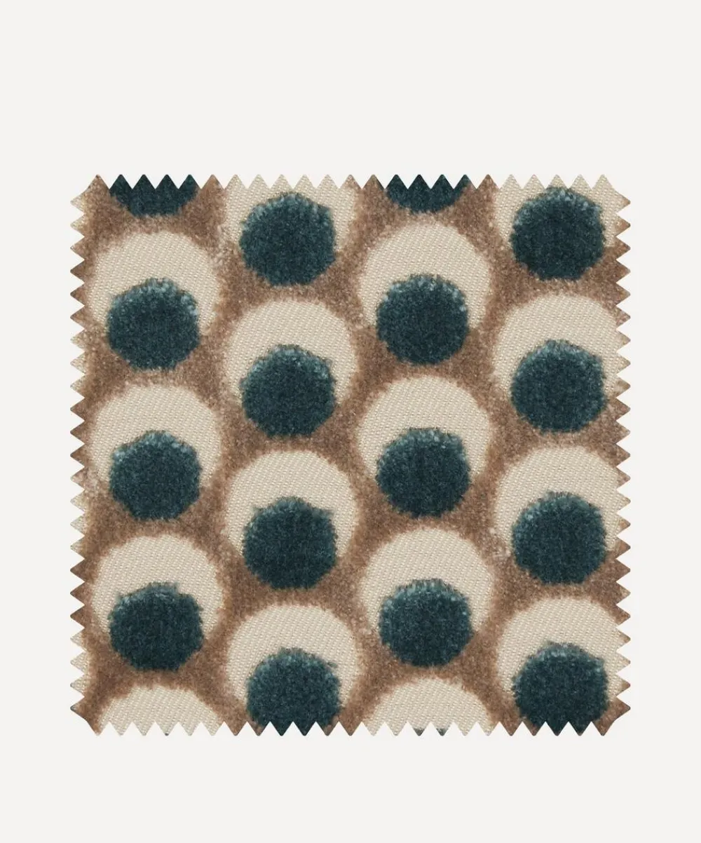 Liberty Interiors Furnishing Fabrics^Fabric Swatch - Ottoman Spot in Flax Flower