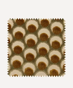 Liberty Interiors Furnishing Fabrics^Fabric Swatch - Ottoman Spot Cut Velvet in Fennel