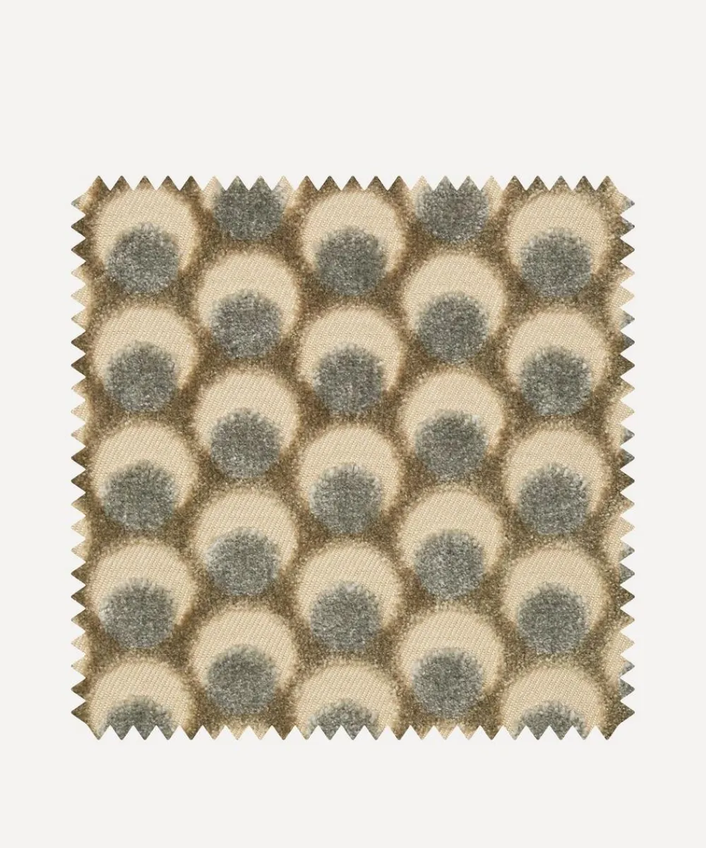 Liberty Interiors Furnishing Fabrics^Fabric Swatch - Ottoman Spot Cut Velvet in Pewter