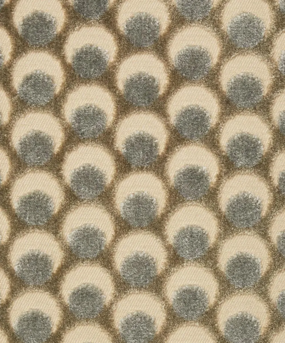Liberty Interiors Furnishing Fabrics^Fabric Swatch - Ottoman Spot Cut Velvet in Pewter