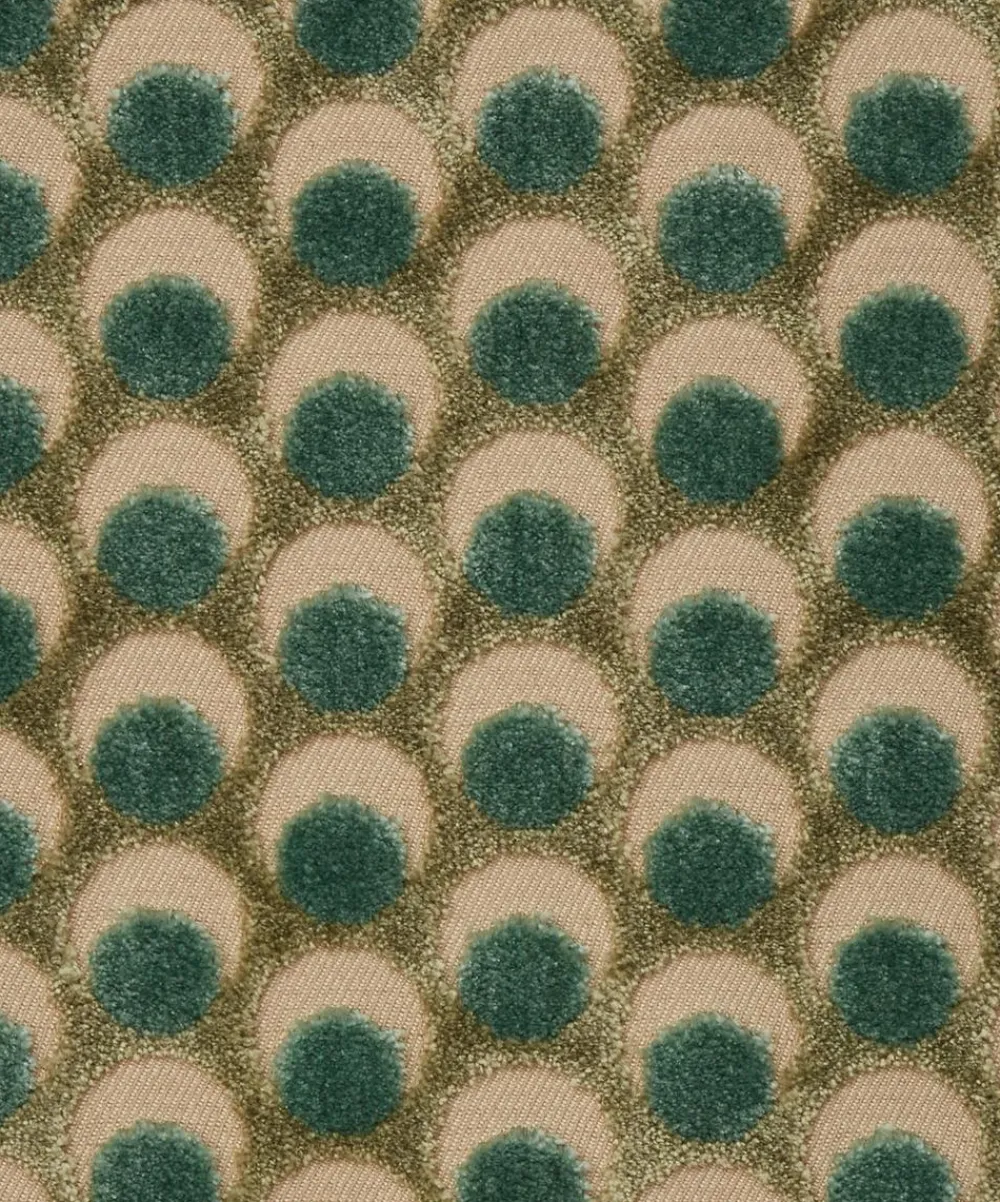 Liberty Interiors Furnishing Fabrics^Fabric Swatch - Ottoman Spot Cut Velvet in Lichen