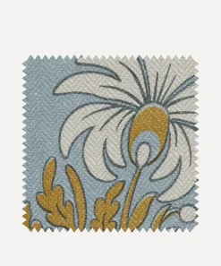 Liberty Interiors Furnishing Fabrics^Fabric Swatch - Palm Parade Linen in Flax Flower