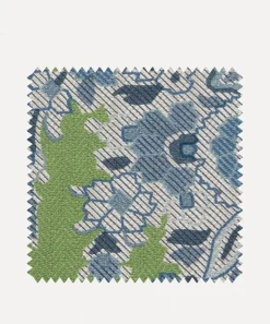 Liberty Interiors Furnishing Fabrics^Fabric Swatch - Palm Willow Linen in Fern
