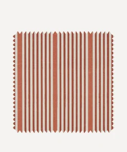 Liberty Interiors Furnishing Fabrics^Fabric Swatch - Park Stripe Cotton in Galah Pink