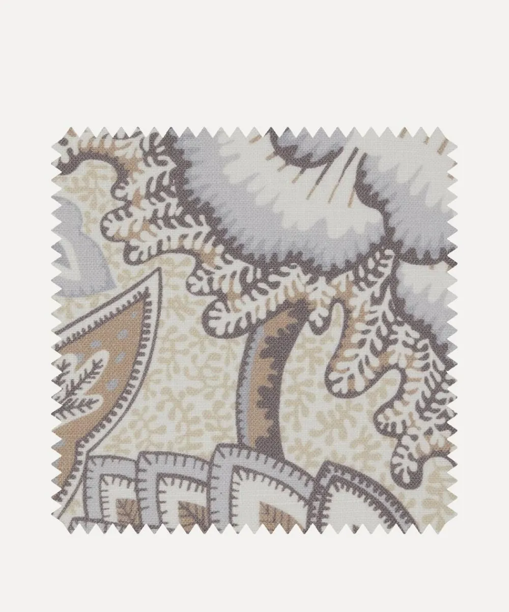 Liberty Interiors Furnishing Fabrics^Fabric Swatch - Patricia Marlowe Linen in Pewter