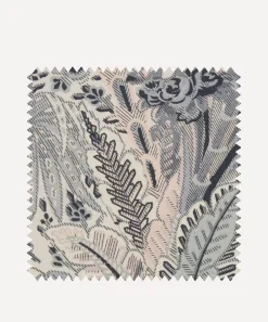 Liberty Interiors Furnishing Fabrics^Fabric Swatch - Persian Voyage Landsdowne Linen in Pewter