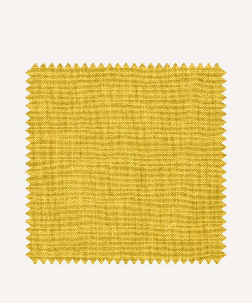 Liberty Interiors Furnishing Fabrics^Fabric Swatch - Plain Lustre Linen in Fennel