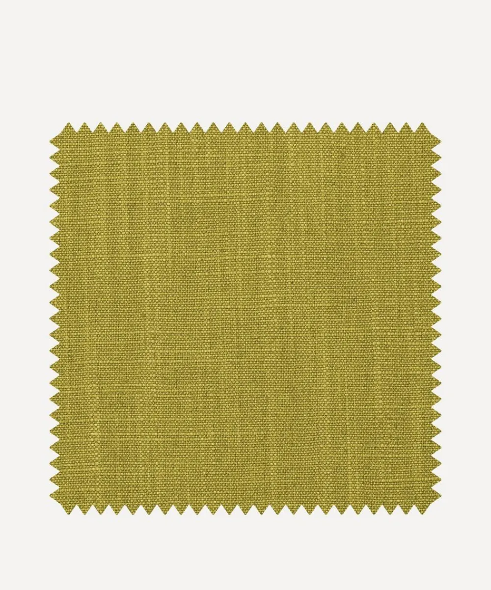 Liberty Interiors Furnishing Fabrics^Fabric Swatch - Plain Lustre Linen in Lichen
