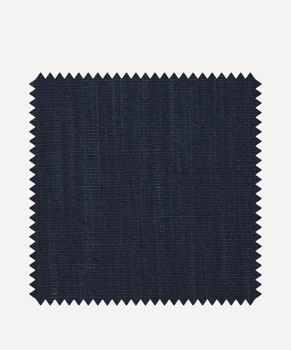 Liberty Interiors Furnishing Fabrics^Fabric Swatch - Plain Lustre Linen in Ink