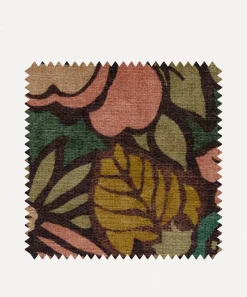 Liberty Interiors Furnishing Fabrics|Furnishing Fabrics^Fabric Swatch - Pomegranate Garden Velvet in Lacquer