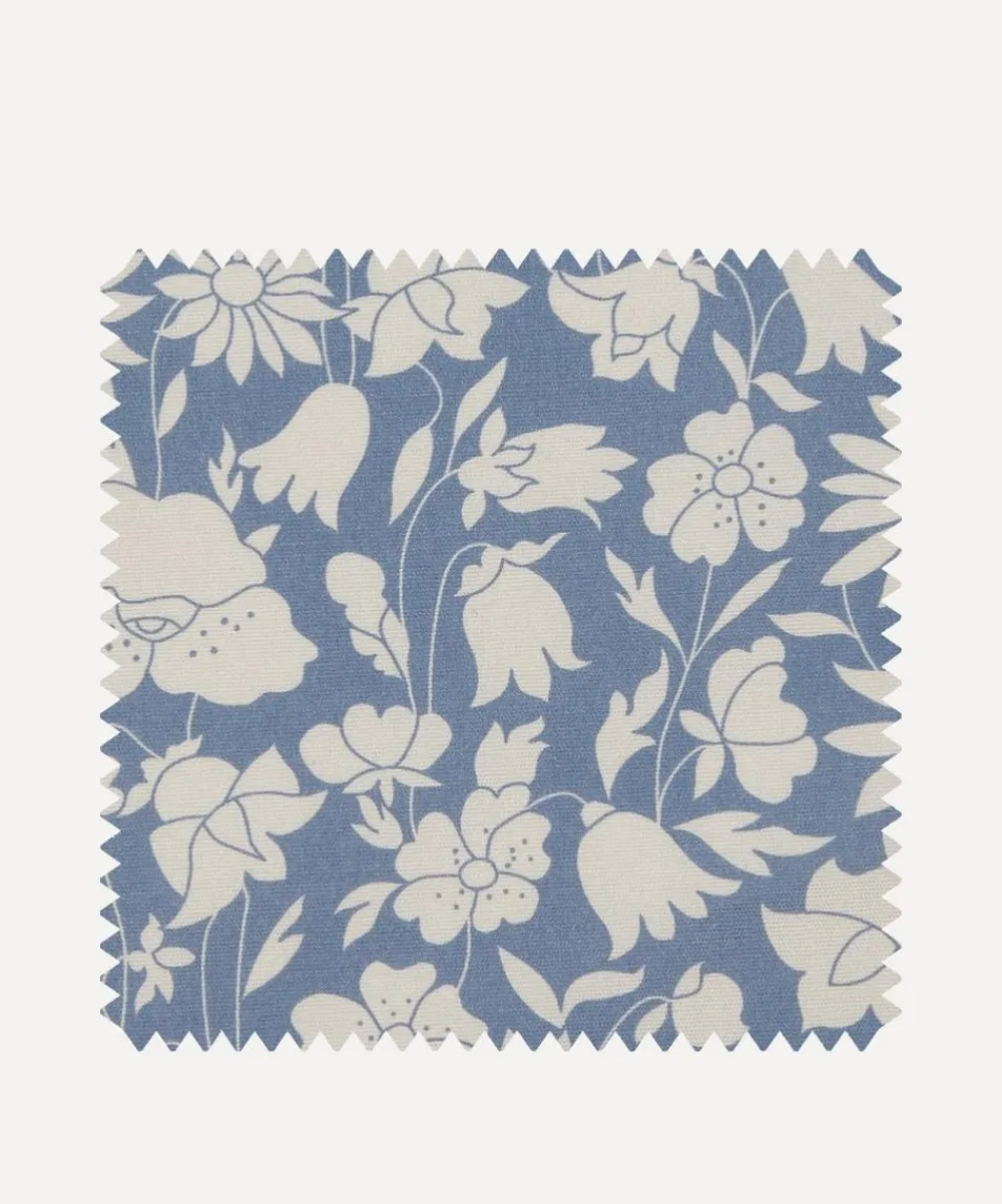 Liberty Interiors Furnishing Fabrics^Fabric Swatch - Poppy Grace Cotton in Flax Flower