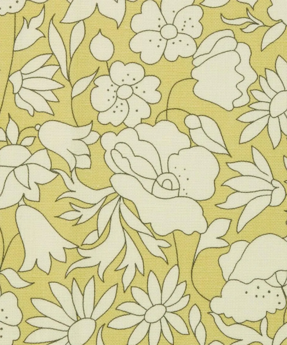Liberty Interiors Furnishing Fabrics^Fabric Swatch - Poppy Meadow Landsdowne Linen in Fennel