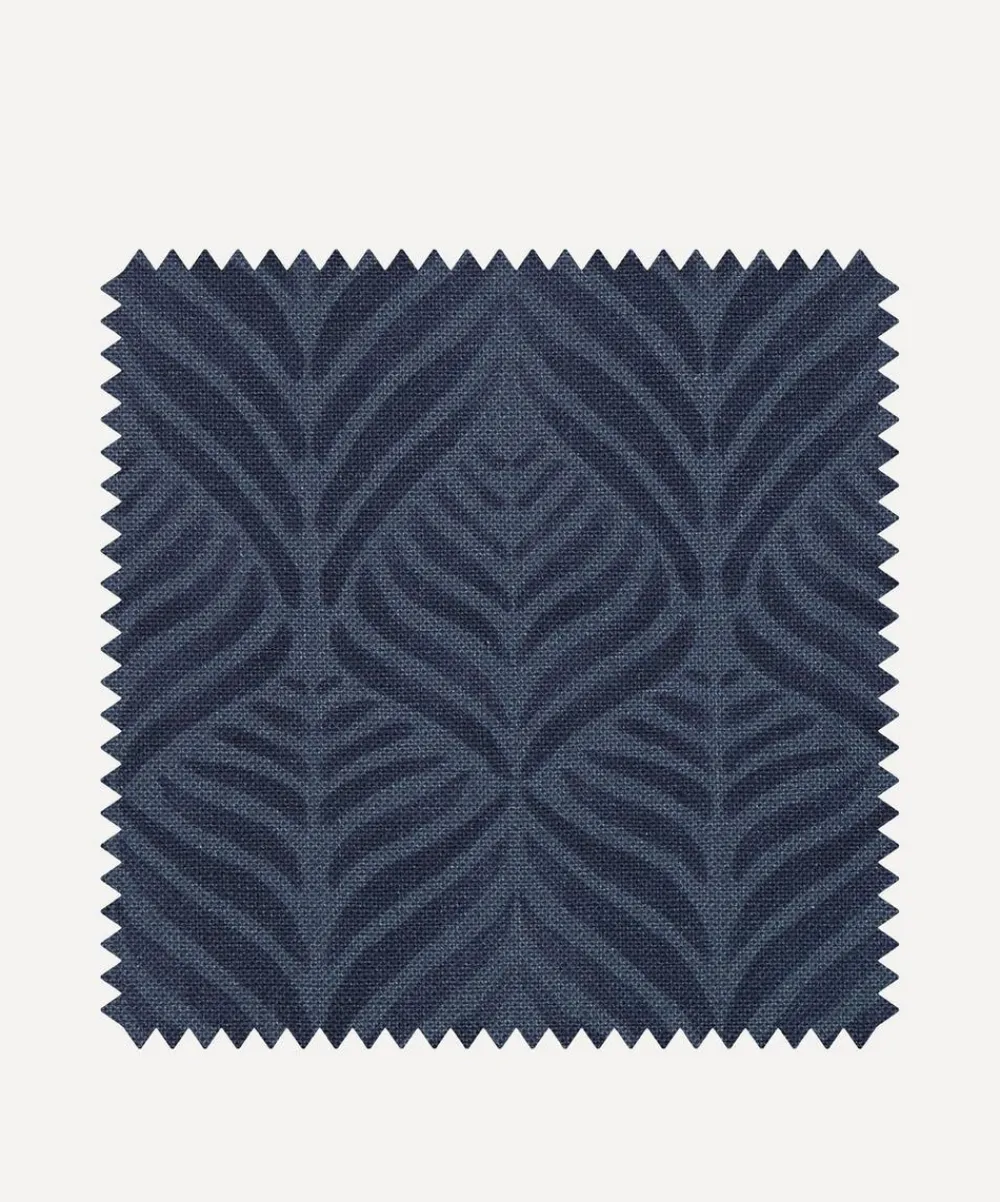 Liberty Interiors Furnishing Fabrics^Fabric Swatch - Quill Landsdowne Linen in Lapis