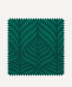 Liberty Interiors Furnishing Fabrics^Fabric Swatch - Quill Weave Yarn Jacquard in Jade