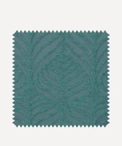 Liberty Interiors Furnishing Fabrics^Fabric Swatch - Quill Weave Yarn Jacquard in Salvia