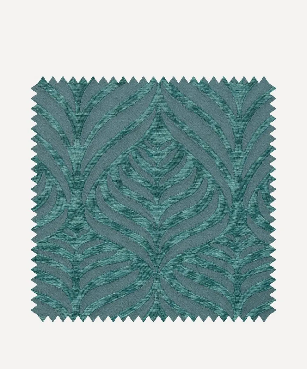 Liberty Interiors Furnishing Fabrics^Fabric Swatch - Quill Weave Yarn Jacquard in Salvia