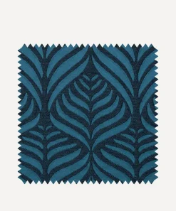 Liberty Interiors Furnishing Fabrics^Fabric Swatch - Quill Weave Yarn Jacquard in Lapis