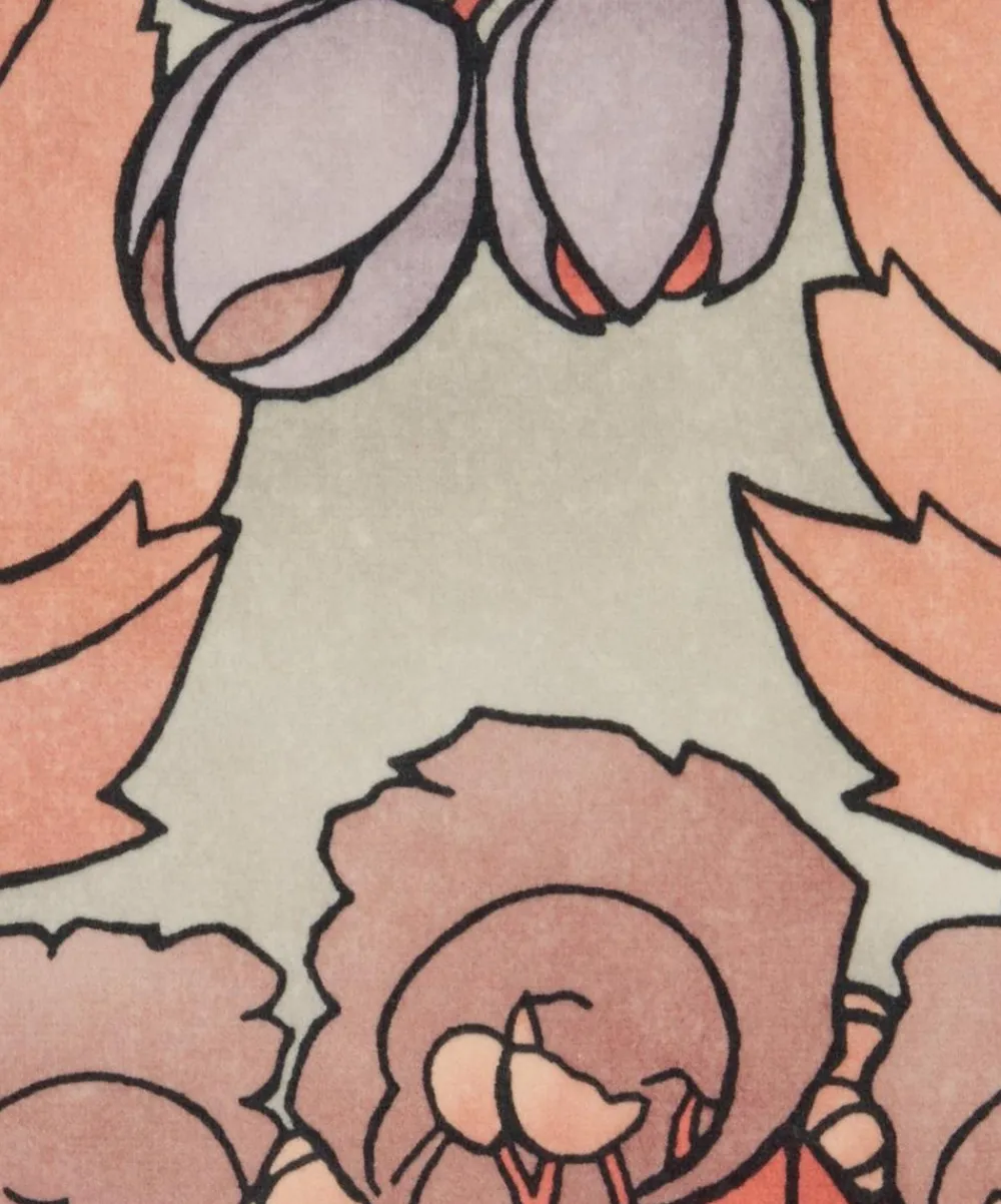 Liberty Interiors Furnishing Fabrics^Fabric Swatch - Regency Tulip Wellington Velvet in Lacquer