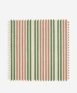 Liberty Interiors Furnishing Fabrics^Fabric Swatch - Regent Stripe Cotton in Fern Pink