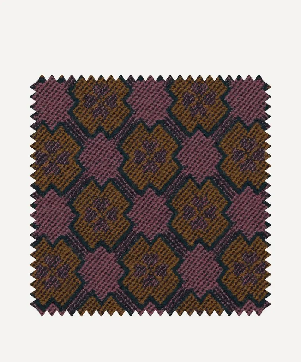 Liberty Interiors Furnishing Fabrics^Fabric Swatch - Remy Rose Wool in Sloe