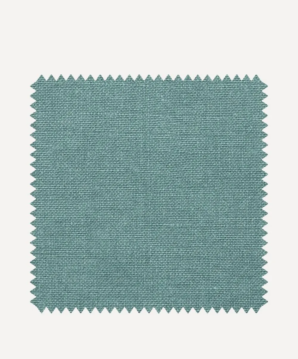 Liberty Interiors Furnishing Fabrics^Fabric Swatch - Robin's Egg Plain Emberton Linen