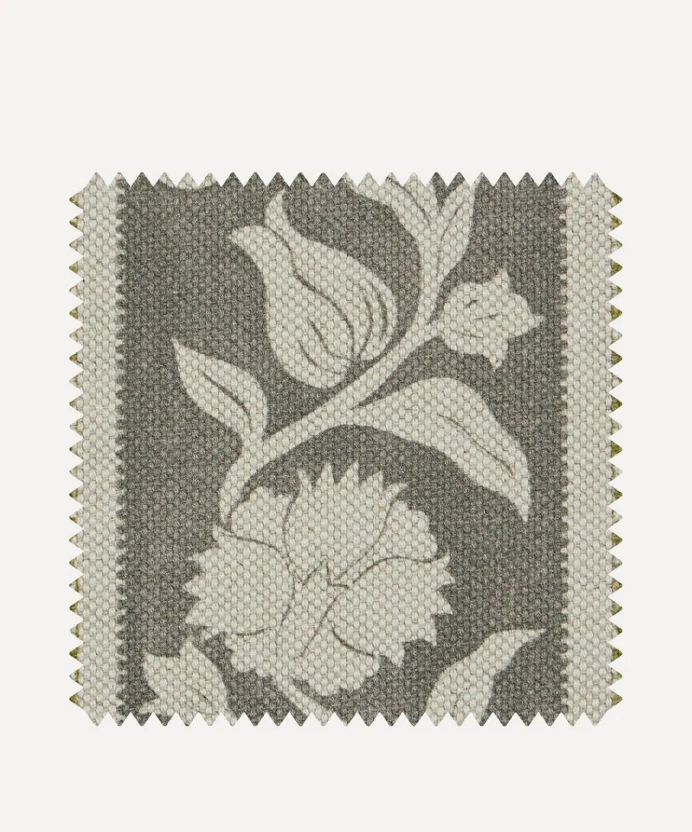 Liberty Interiors Furnishing Fabrics^Fabric Swatch - Sambourne Stripe in Pewter