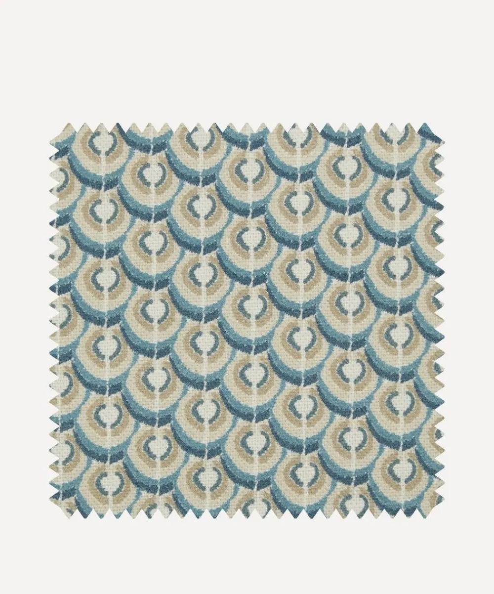 Liberty Interiors Furnishing Fabrics^Fabric Swatch - Scallop Spot Cotton in Lapis