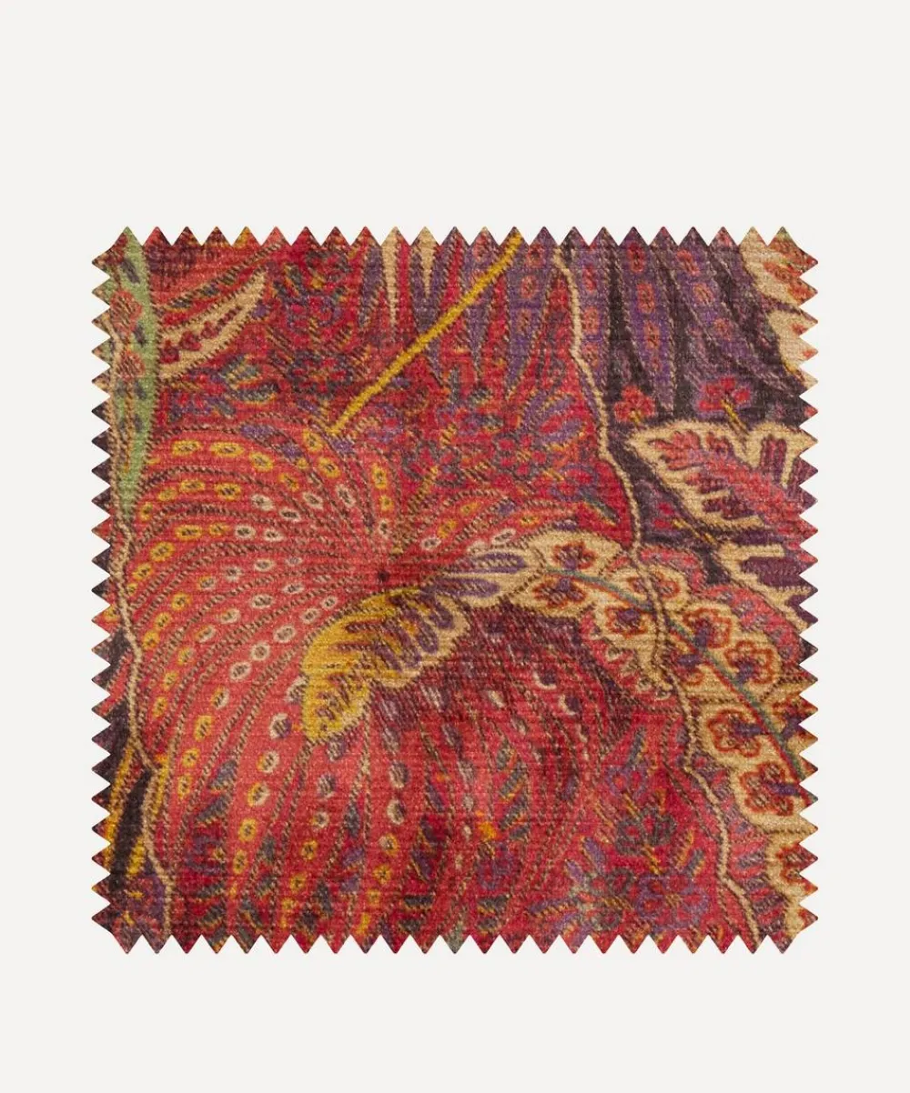 Liberty Interiors Furnishing Fabrics^Fabric Swatch - Shand Voyage Vintage Velvet in Lacquer