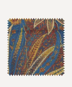 Liberty Interiors Furnishing Fabrics^Fabric Swatch - Shand Voyage Vintage Velvet in Lapis