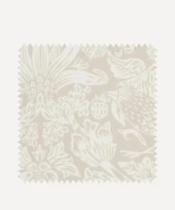 Liberty Interiors Furnishing Fabrics^Fabric Swatch - Strawberry Meadowfield Chiltern Linen in Pewter Plaster Pink