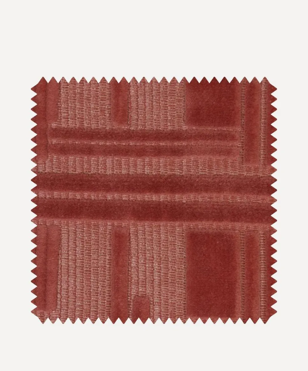 Liberty Interiors Furnishing Fabrics^Fabric Swatch - Tudor Columns in Vesuvio
