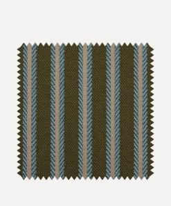Liberty Interiors Furnishing Fabrics^Fabric Swatch - Twill Stripe in Kelp