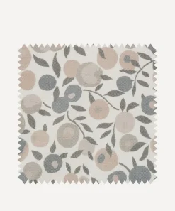 Liberty Interiors Furnishing Fabrics^Fabric Swatch - Wiltshire Blossom Landsdowne Linen in Pewter