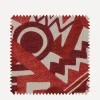 Liberty Interiors Furnishing Fabrics^Fabric Swatch - Zig Zag Linen in Vesuvio