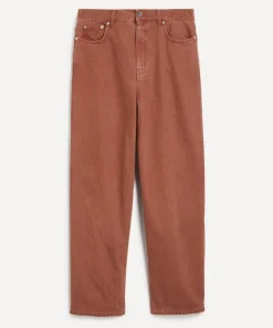 Séfr Jeans^Faded Red Wide Cut Jeans