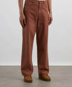 Séfr Jeans^Faded Red Wide Cut Jeans