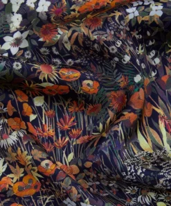 Liberty Fabrics Classic Silks|Silk Satin^Faria Flowers Small Silk Satin