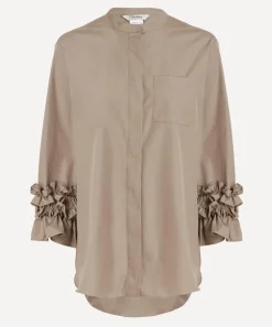 S Max Mara Tops^Favola Flared Poplin Shirt
