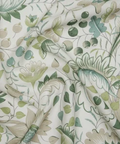 Liberty Interiors Furnishing Fabrics^Feather Trail Linen in Jade