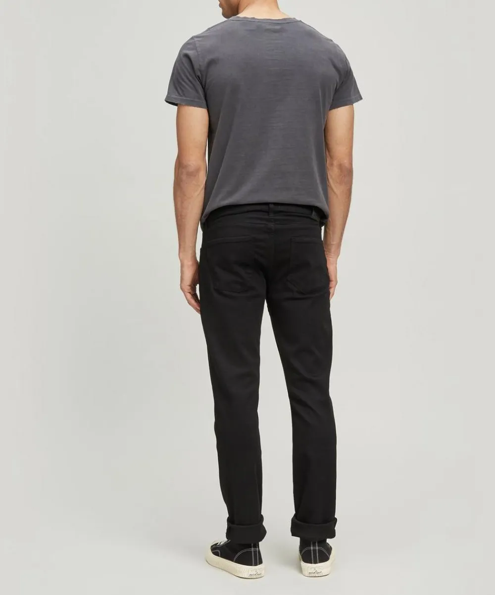 Paige Jeans^Federal Slim Straight Fit Black Shadow Jeans
