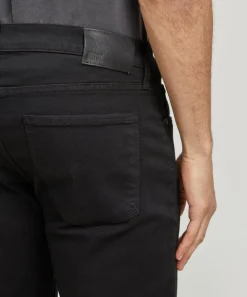 Paige Jeans^Federal Slim Straight Fit Black Shadow Jeans