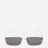 Fendi Sunglasses & Glasses^First Crystal Logo Rectangular Sunglasses