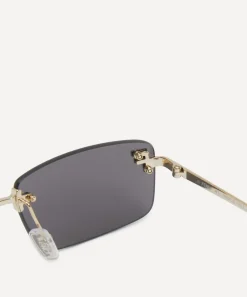 Fendi Sunglasses & Glasses^First Crystal Logo Rectangular Sunglasses