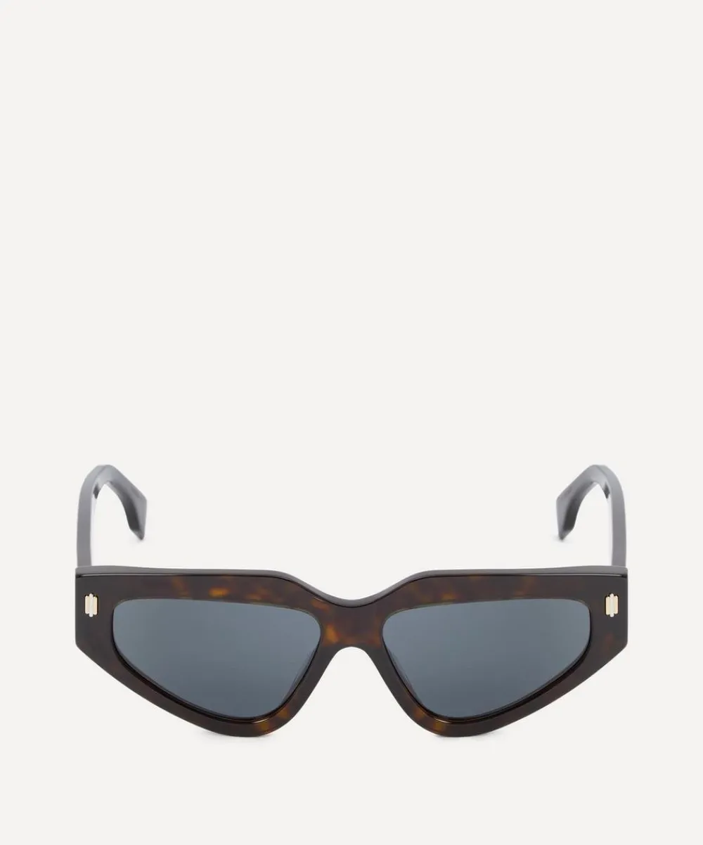 Fendi Sunglasses & Glasses^Roma Cat-Eye Havana Acetate Sunglasses