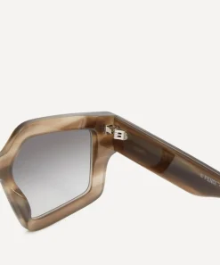 Fendi Sunglasses & Glasses^Roma Hexagonal Havana Acetate Sunglasses