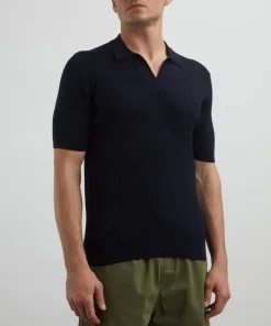Sunspel Tops^Fine Rib Polo Shirt
