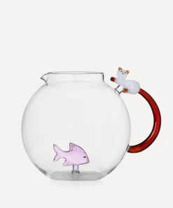 Ichendorf Glass & Drinksware^Fish and Cat Jug